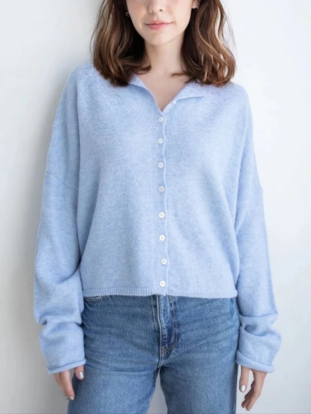 Things Between Sky Blue Piper Cardigan Size Medium